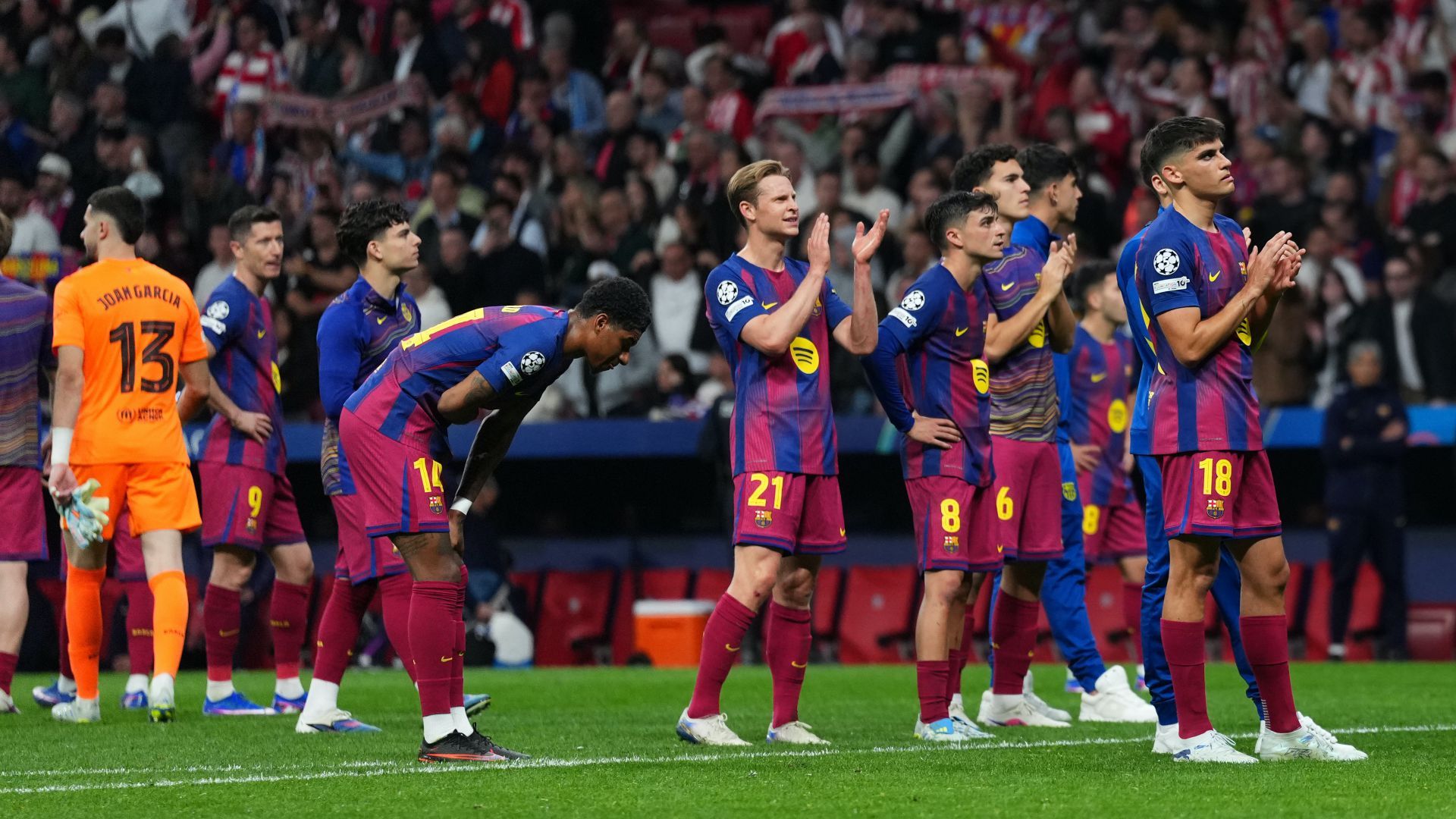 Barcelona players Atletico Madrid Barcelona Champions League