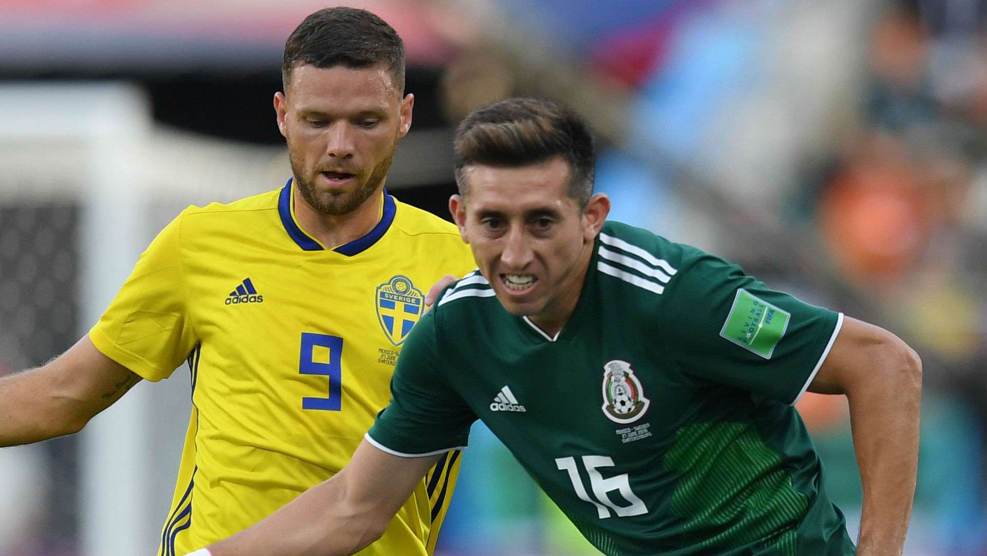 Marcus Berg Sweden Hector Herrera Mexico World Cup