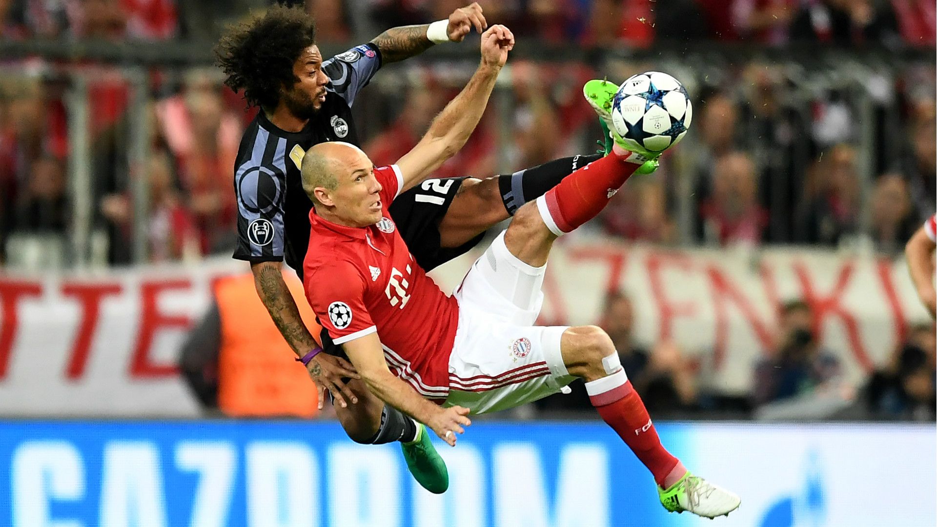 MARCELO REAL MADRID ARJEN ROBBEN BAYERN MÜNCHEN UEFA CHAMPIONS LEAGUE 12042017