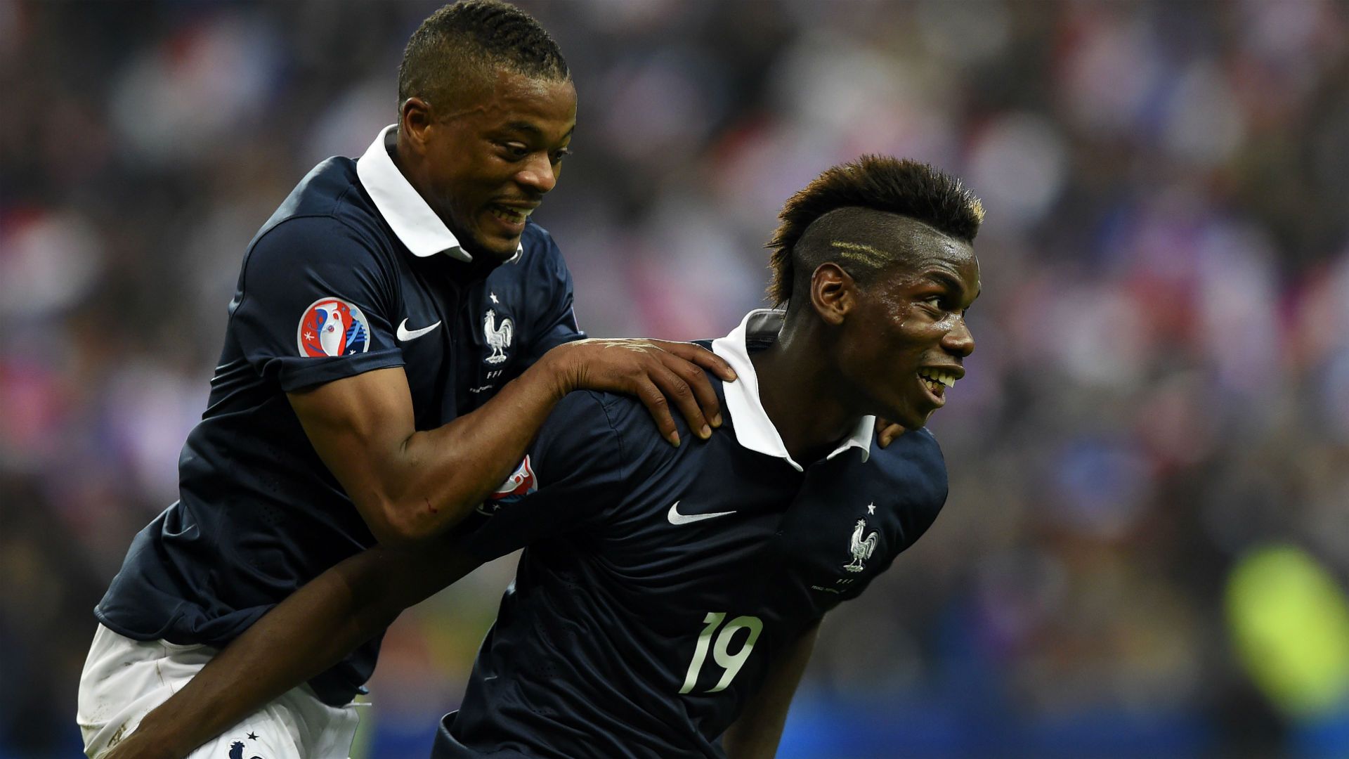 Paul Pogba Patrice Evra France Portugal Friendly 11102014