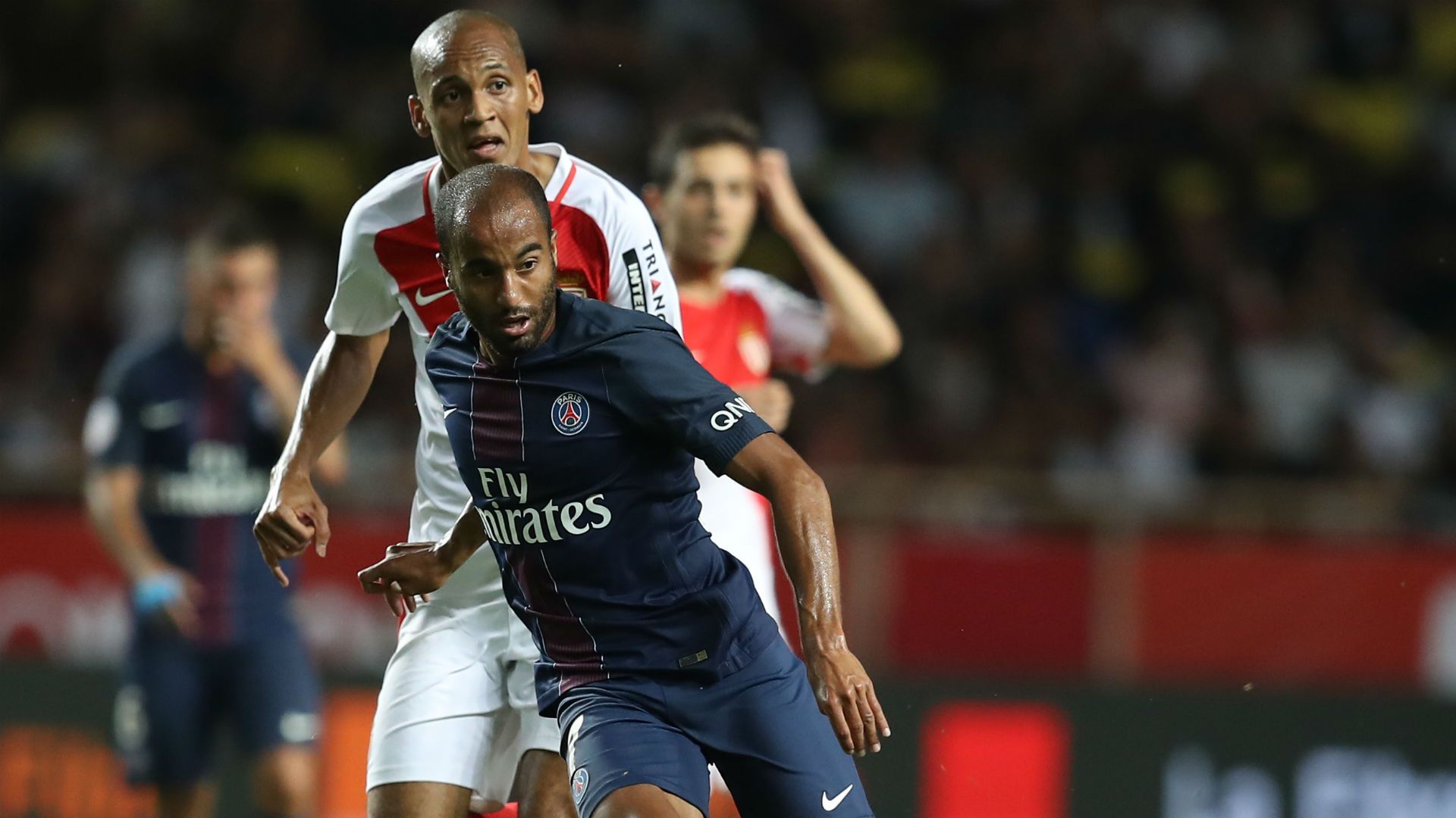 Lucas Moura Fabinho AS Monaco Paris SG Ligue 1 28082016