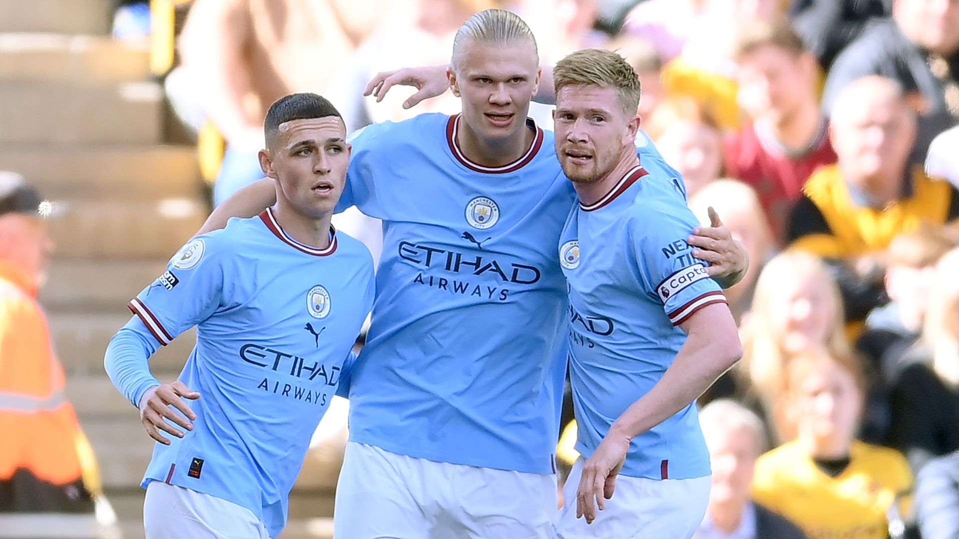 Phil Foden Erling Haaland Kevin De Bruyne Man City 2022-23