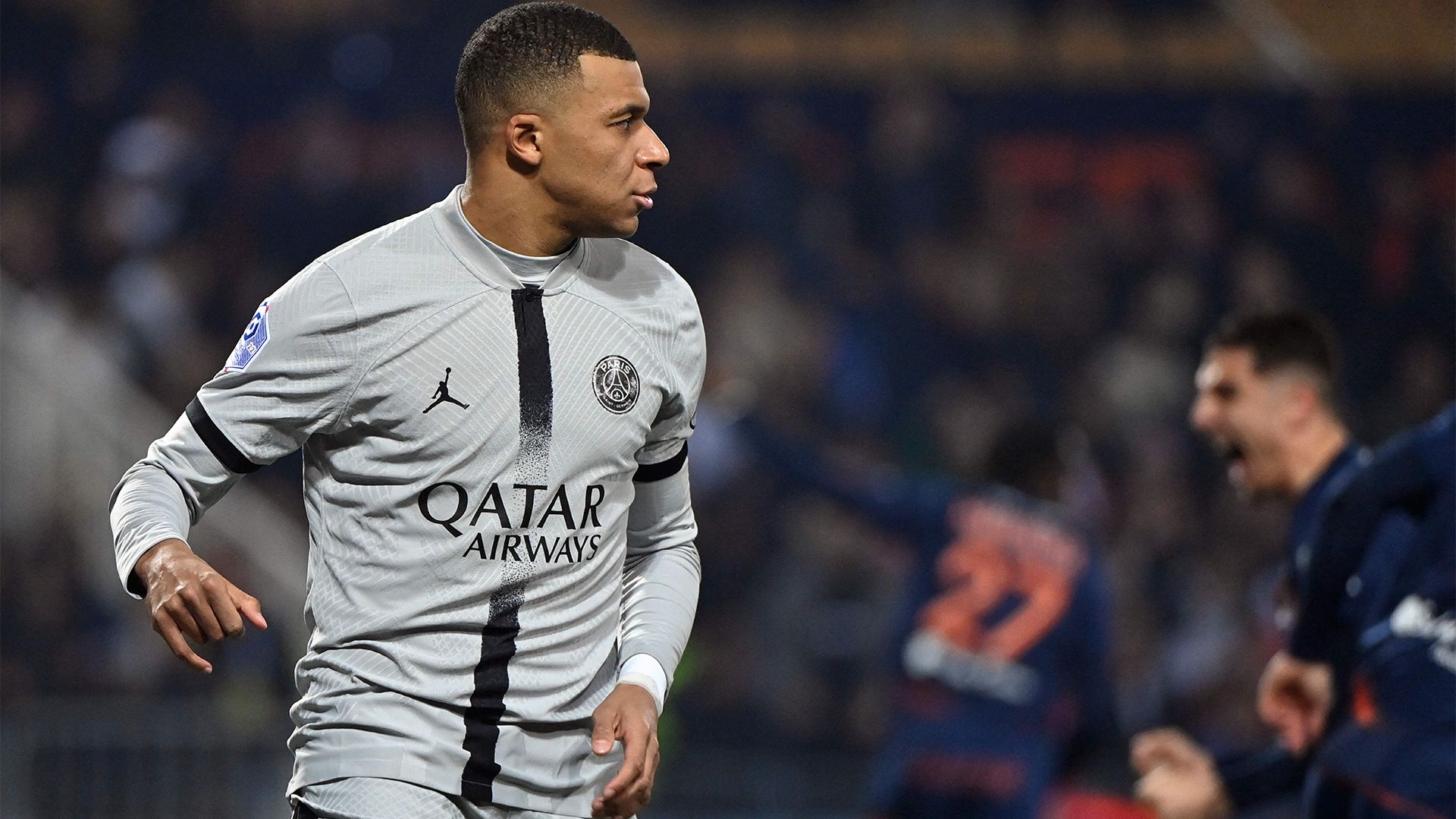 Kylian Mbappe react penalty miss Montpellier