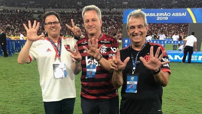 Rodrigo Dunshee, Rodolfo Landim e Luiz Eduardo Baptista, o Bap