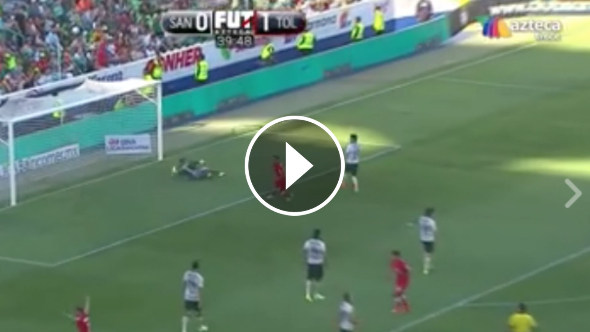Gol Toluca vs Santos
