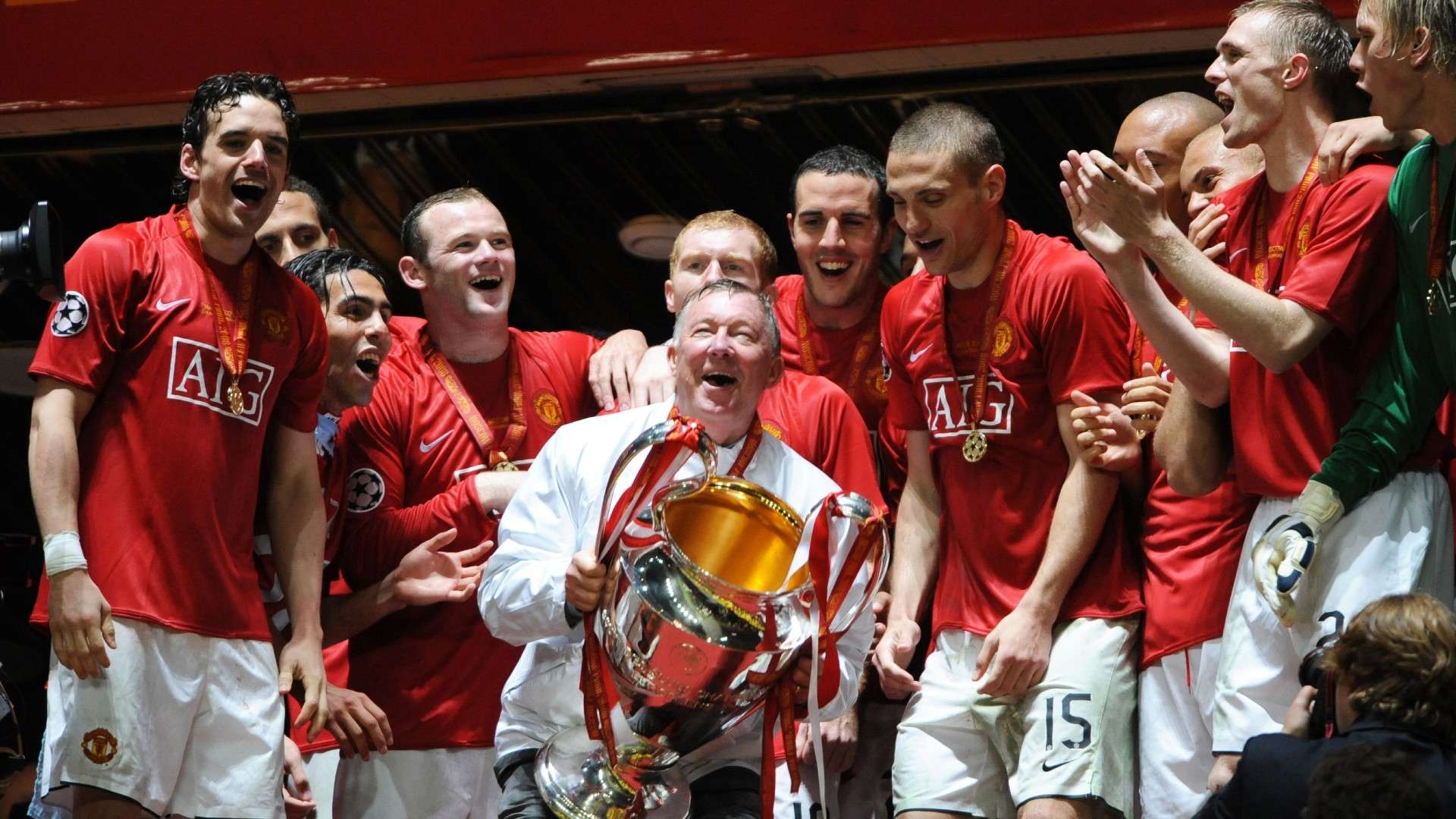 Sir Alex Ferguson Manchester United Champions League trophy 2008