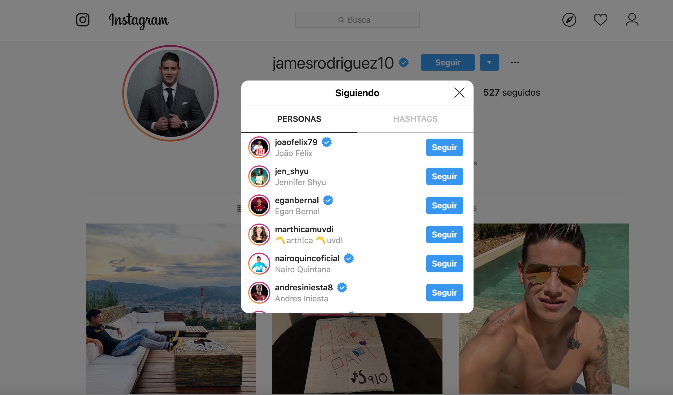 James Rodriguez Joao Felix Atlético Instagram