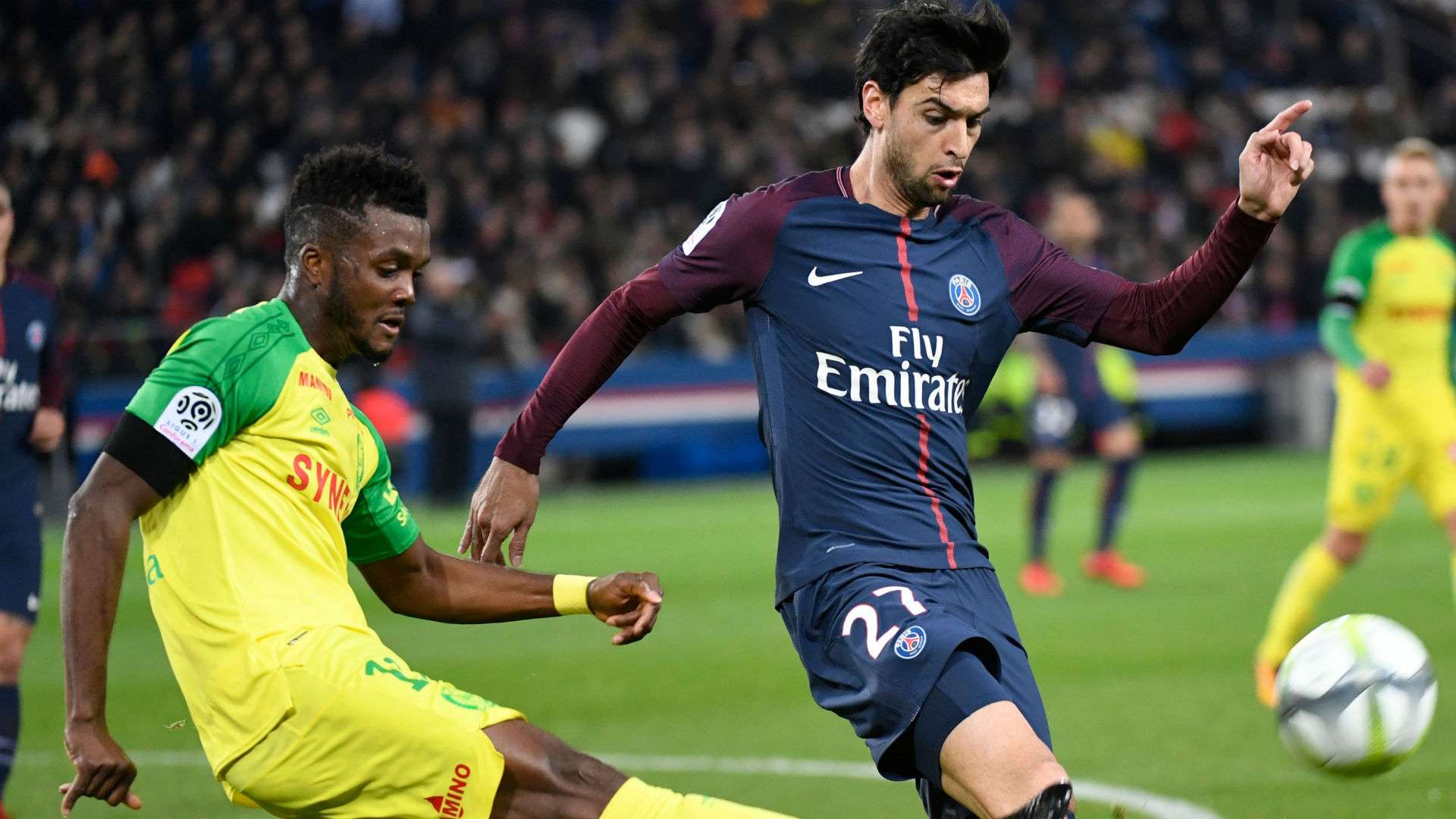 Javier Pastore Chidozie Awaziem PSG Nantes Ligue 1 18112017