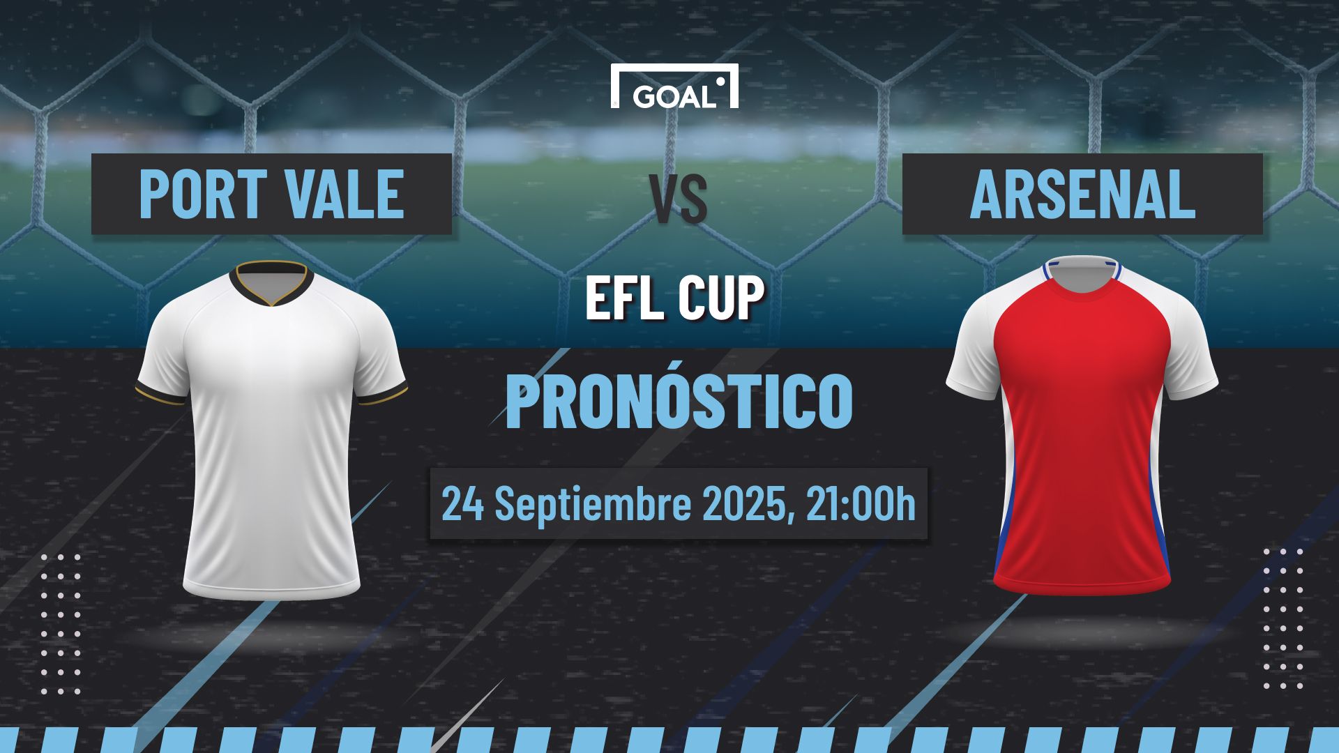 Port Vale vs Arsenal Pronóstico y Apuestas EFL Cup | 24/09/25