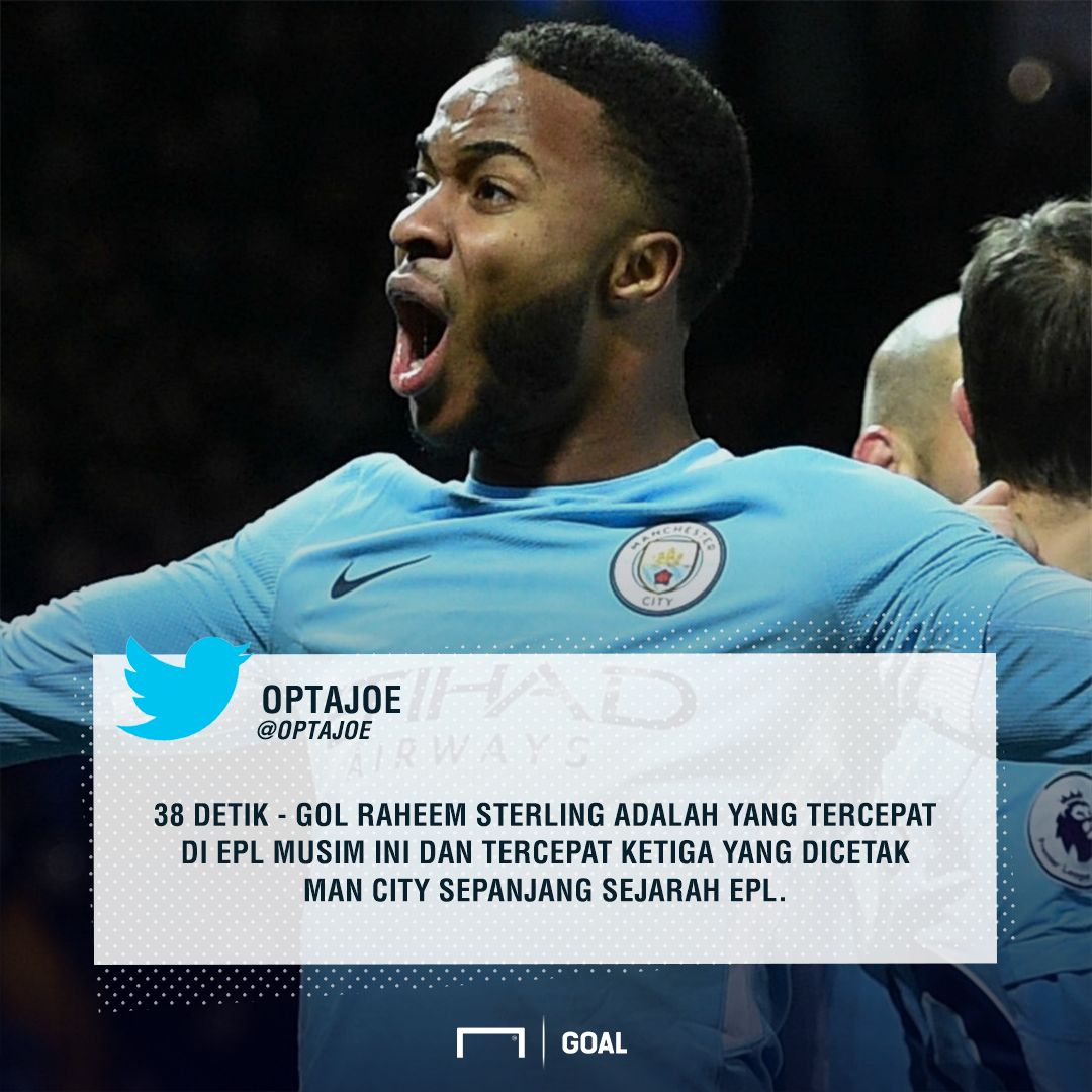 GFXID - Gol Tercepat EPL Musim Ini Raheem Sterling