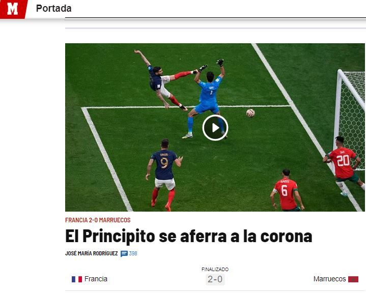 صحف كأس العالم