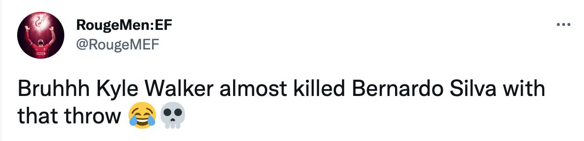 kyle walker throw reaction 1