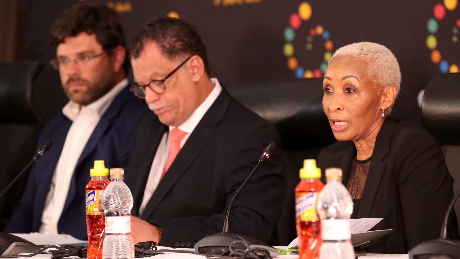 Ria Ledwaba and Danny Jordaan