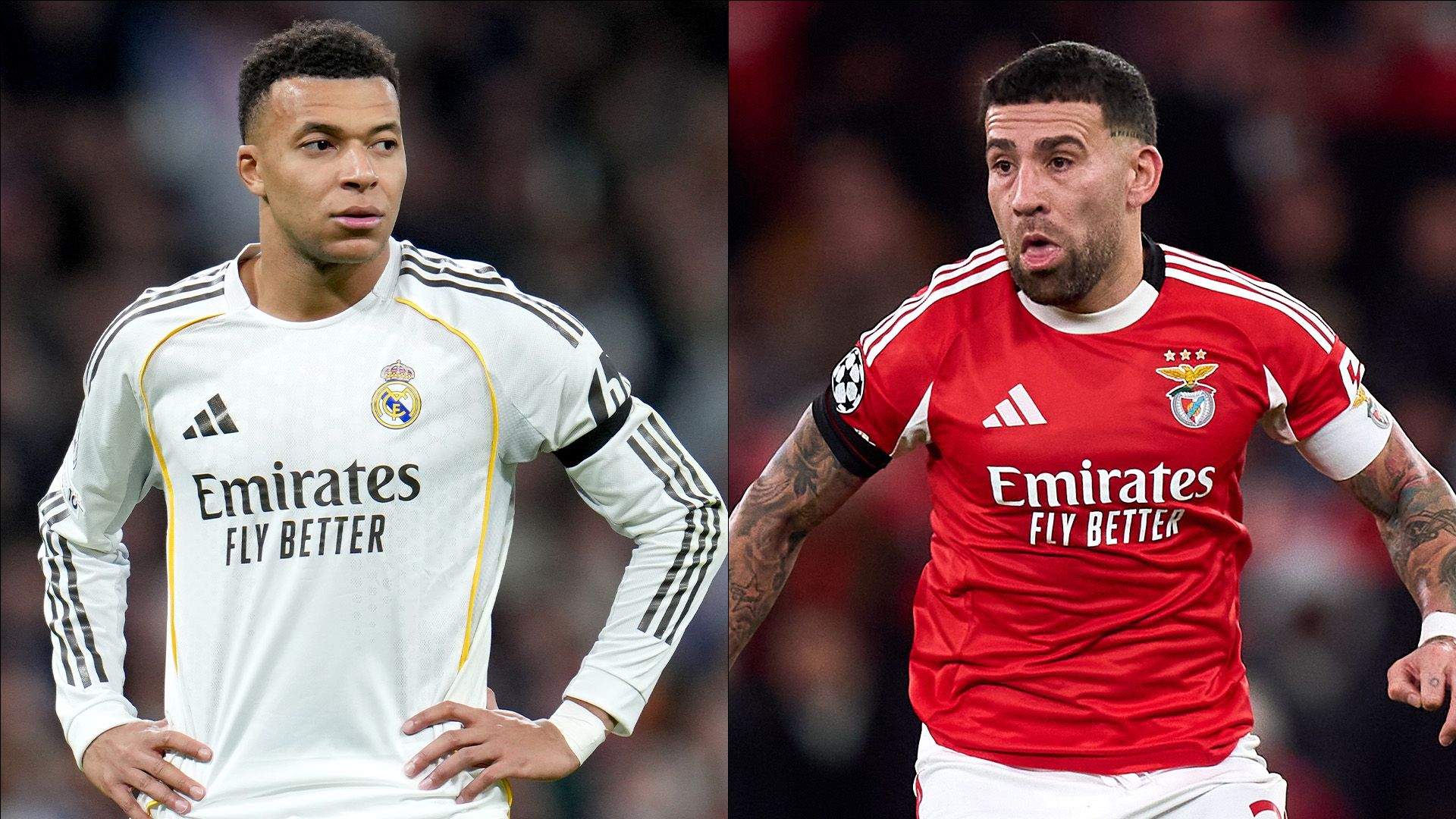 Kylian Mbappe Real Madrid Nicolas Otamendi Benfica