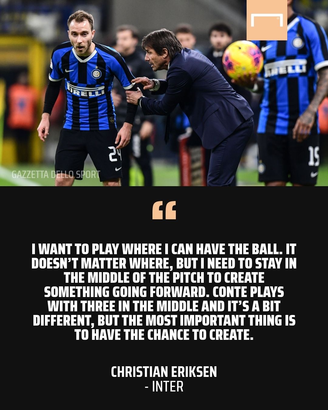 Christian Eriksen Antonio Conte Inter GFX