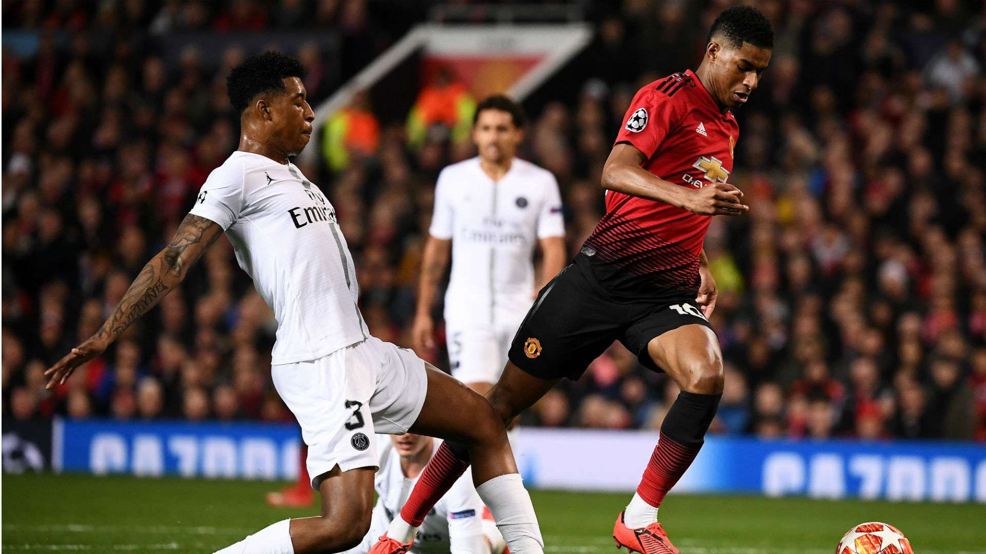 Presnel Kimpembe Marcus Rashford Manchester United PSG UEFA Champions League 12022018