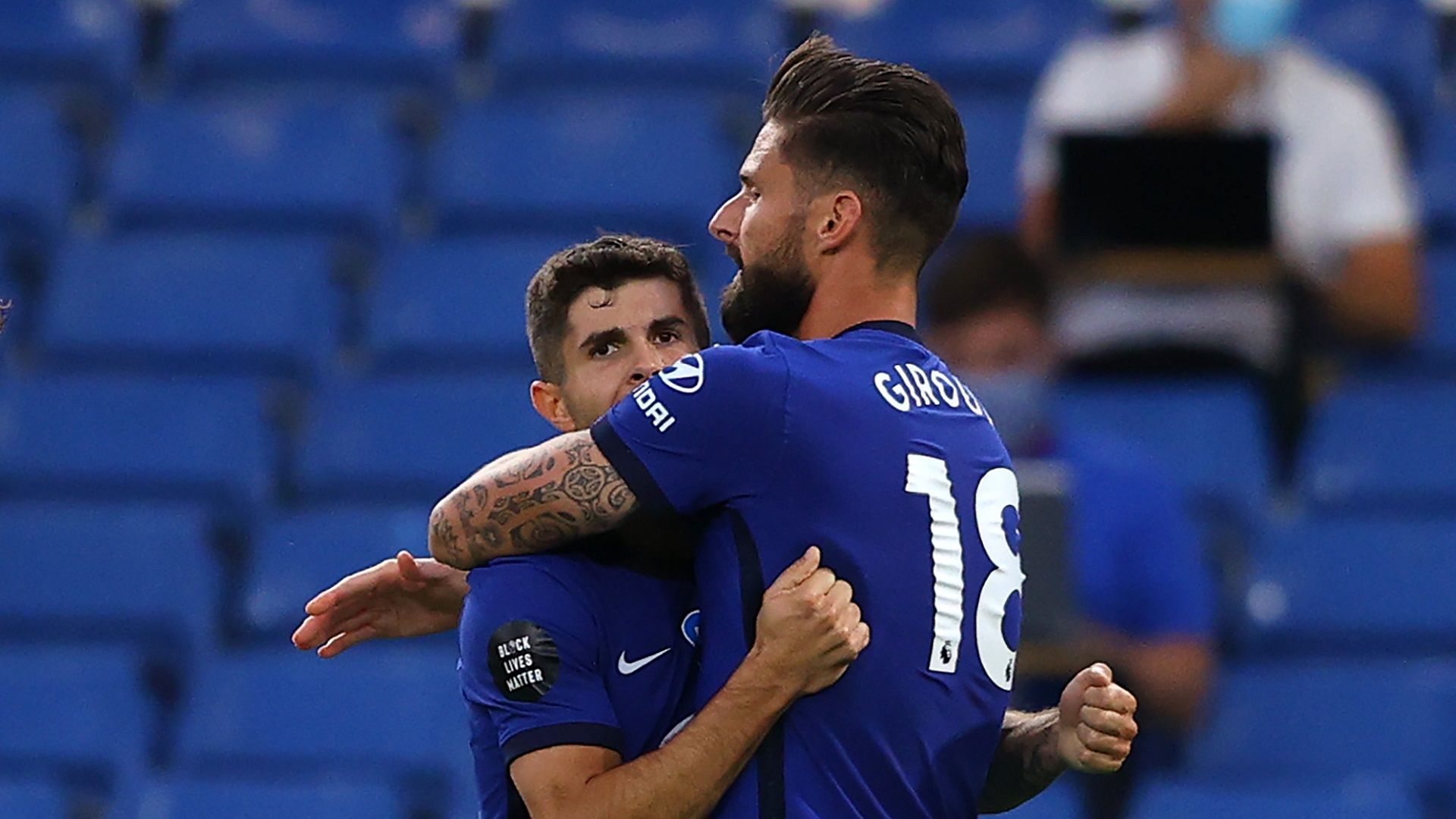 Christian Pulisic Olivier Giroud Chelsea 2019-20