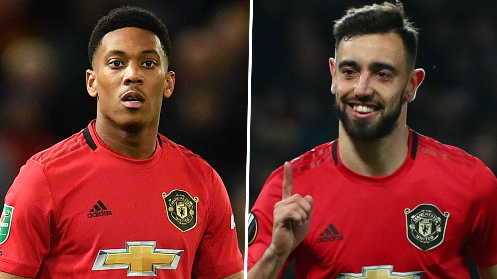 Anthony Martial Bruno Fernandes Man Utd
