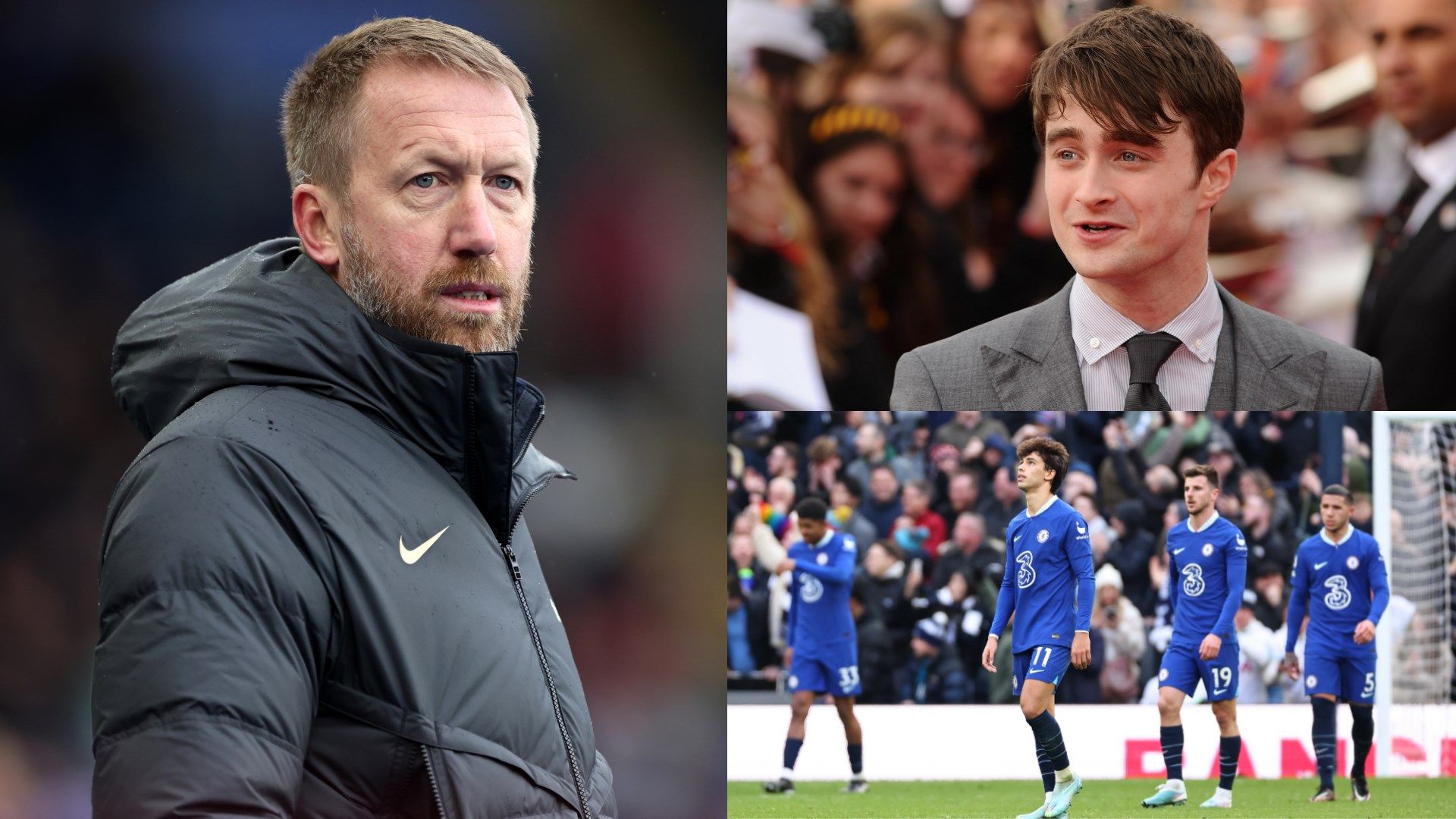 Graham Potter Chelsea 2022-23 Daniel Radcliffe split