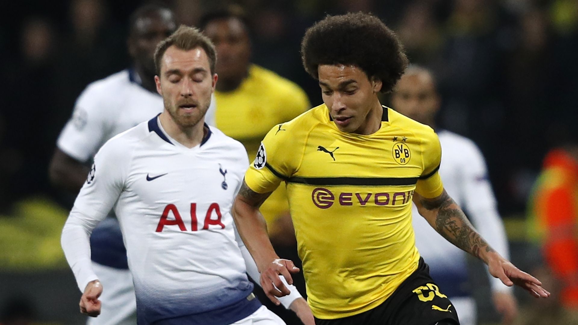 Christian Eriksen, Axel Witsel, Tottenham vs Dortmund