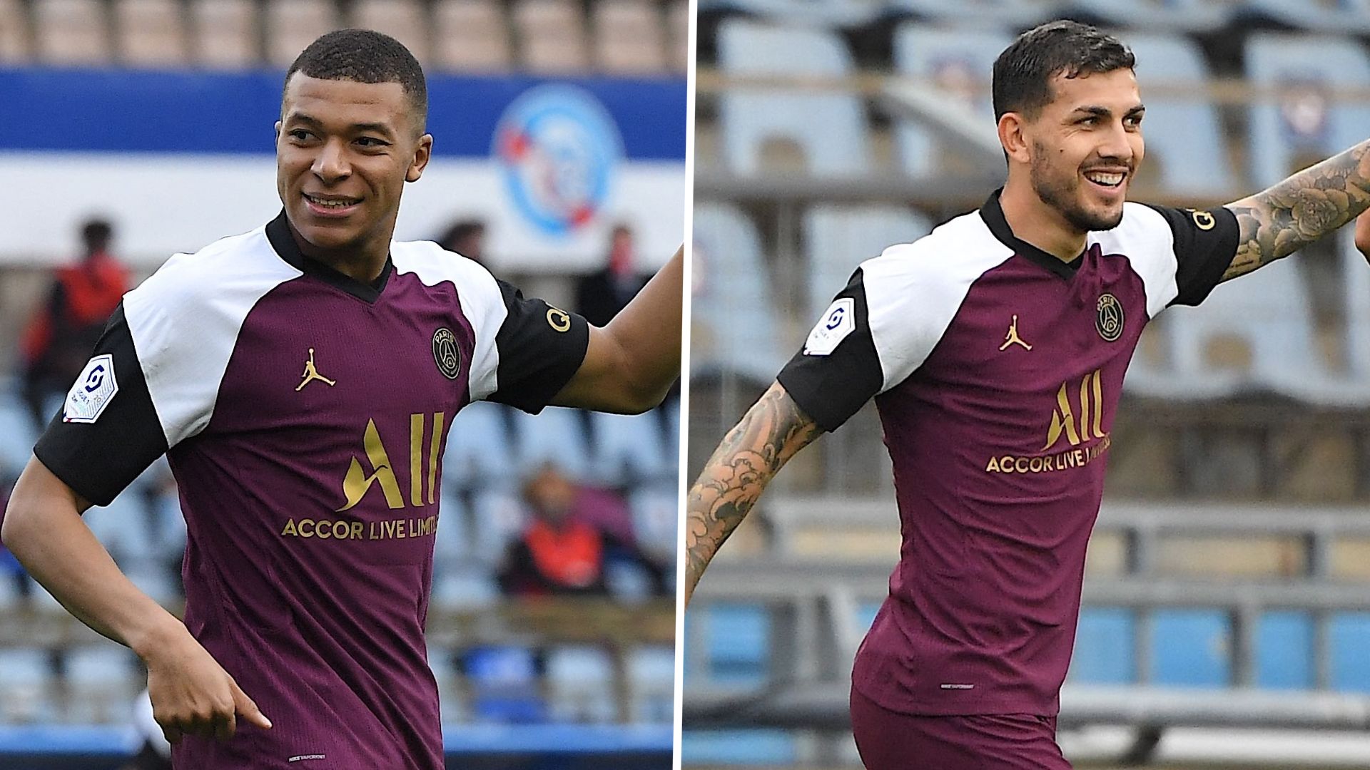 Kylian Mbappe Leandro Paredes PSG 042021