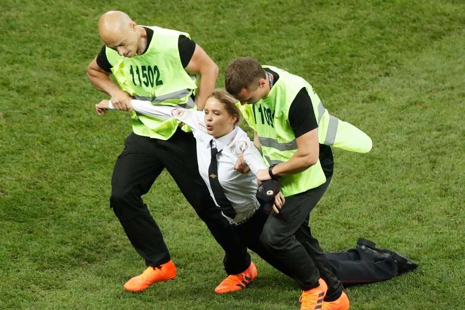 World Cup final France vs Croatia invader Pussy Riot