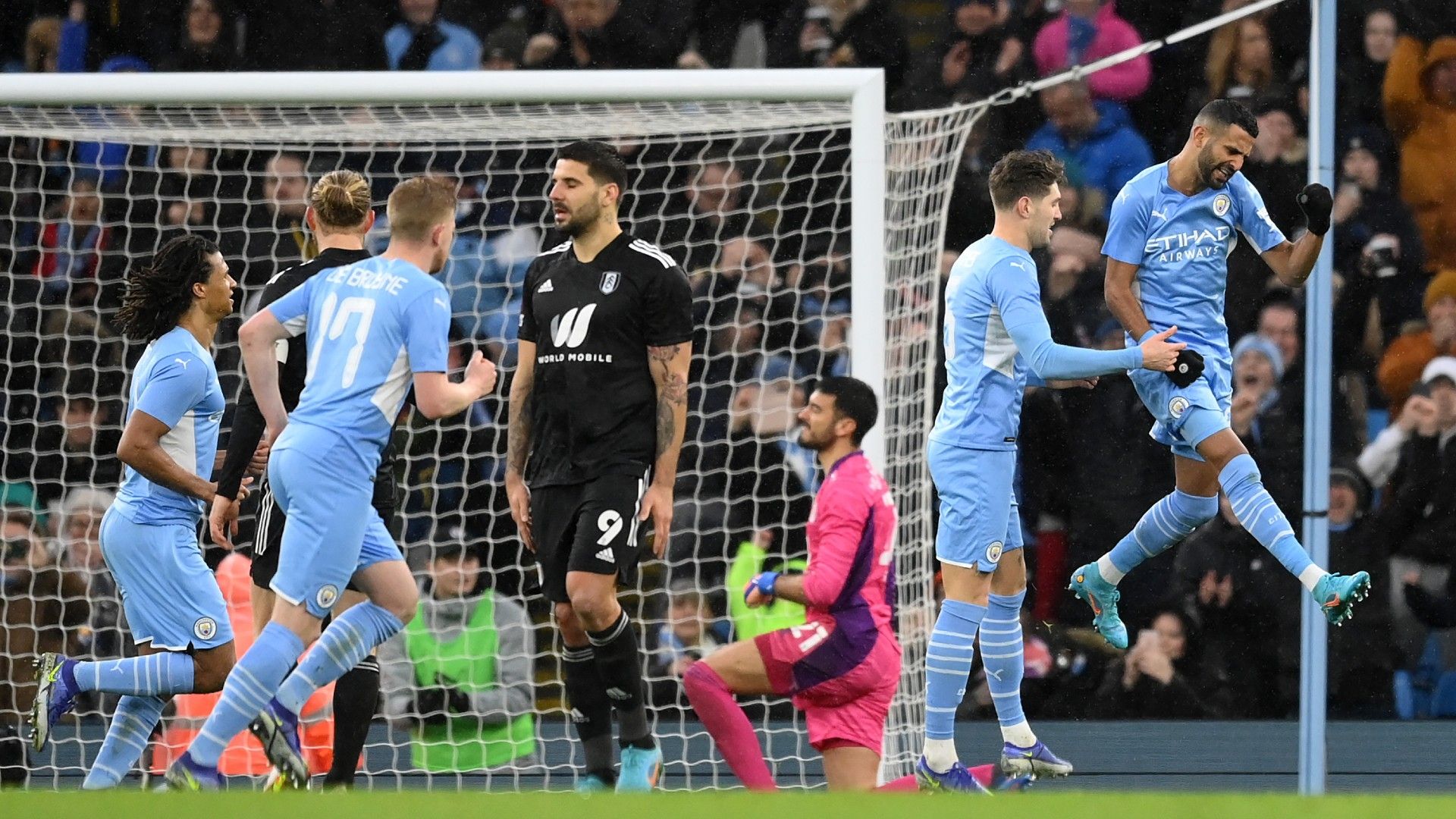 Riyad Mahrez Man City vs Fulham FA Cup 2021-22