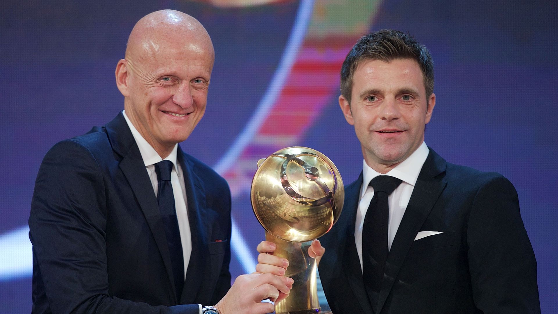 Pierluigi Collina Nicola Rizzoli Globe Soccer Awards 2014
