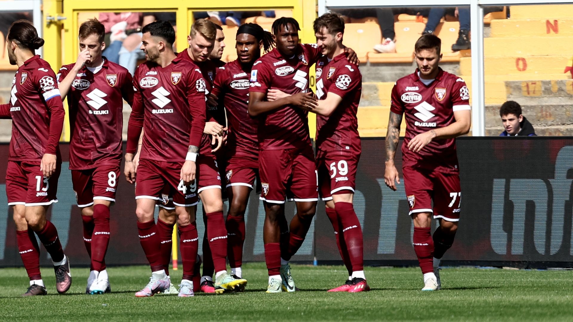 Torino celebrating
