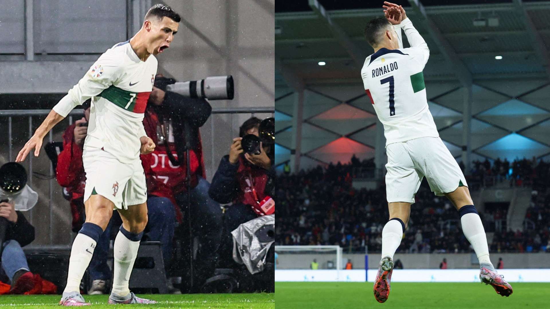 Cristiano Ronaldo celebrates Siuuu