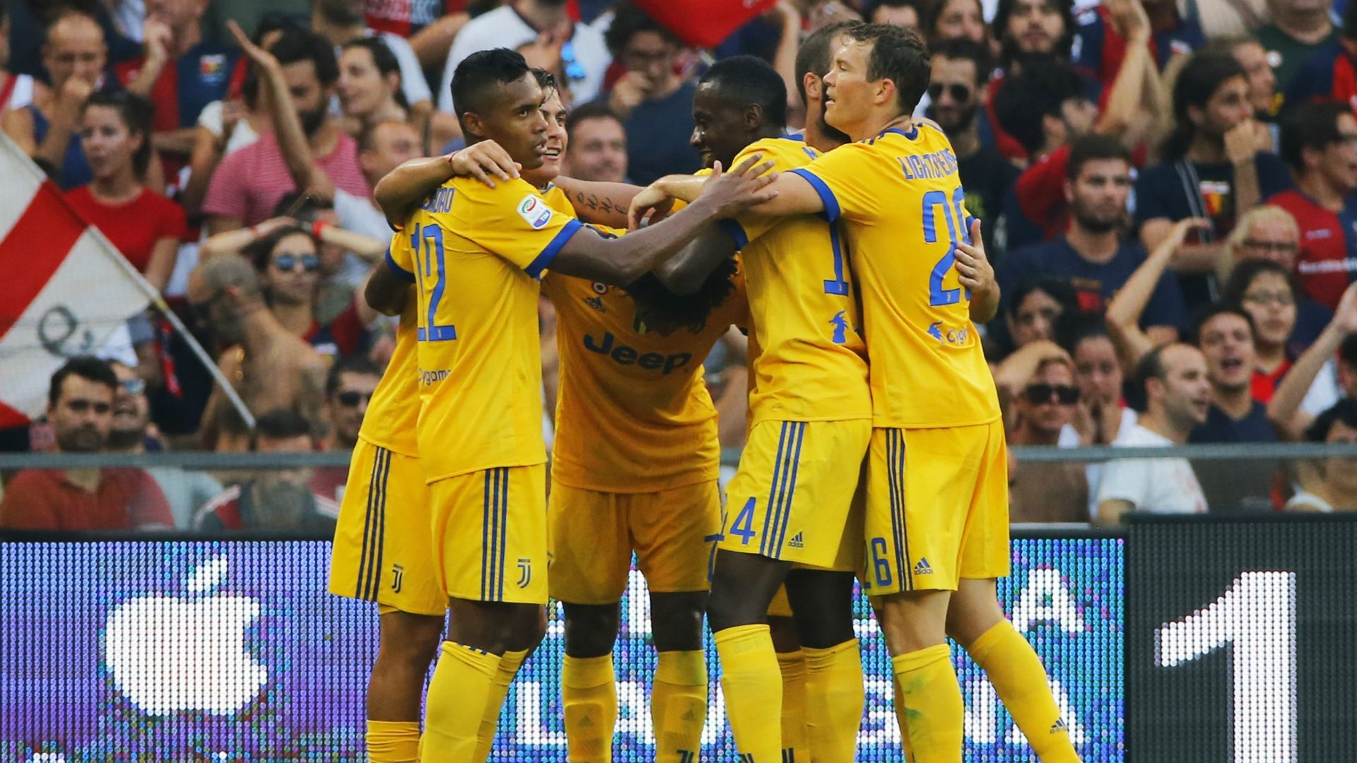 Juventus celebrating Genoa Juventus Serie A 08262017