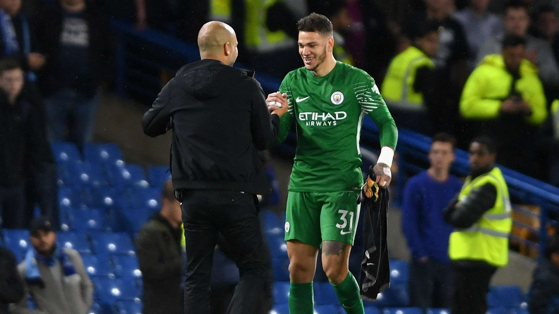 Pep Guardiola Ederson Manchester City