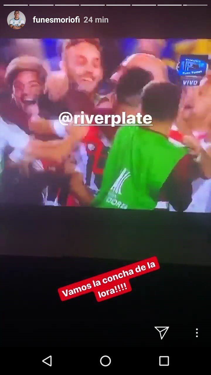 festejo clasificacion River Boca