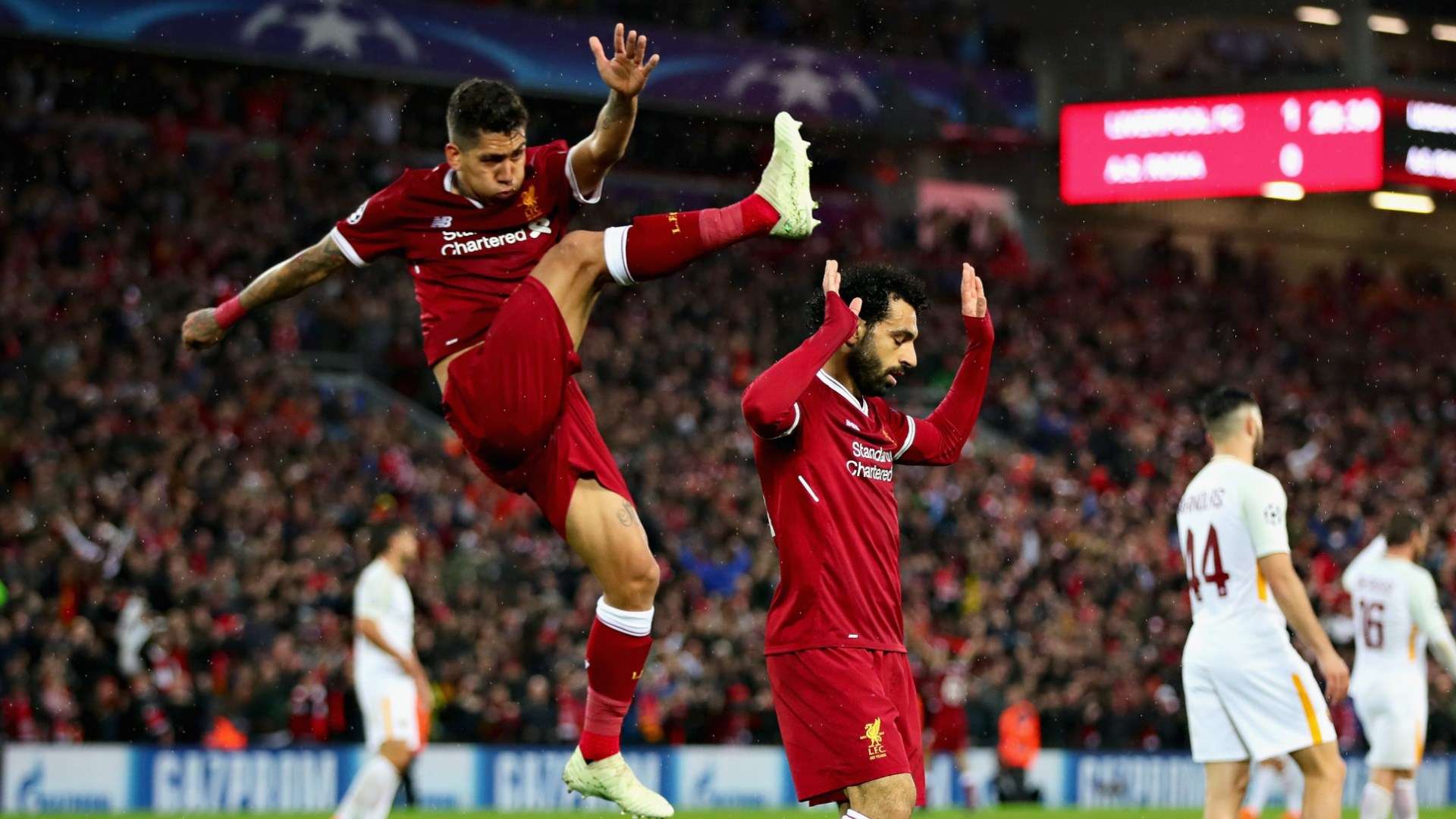Roberto Firmino Mohamed Salah Liverpool 2017-18