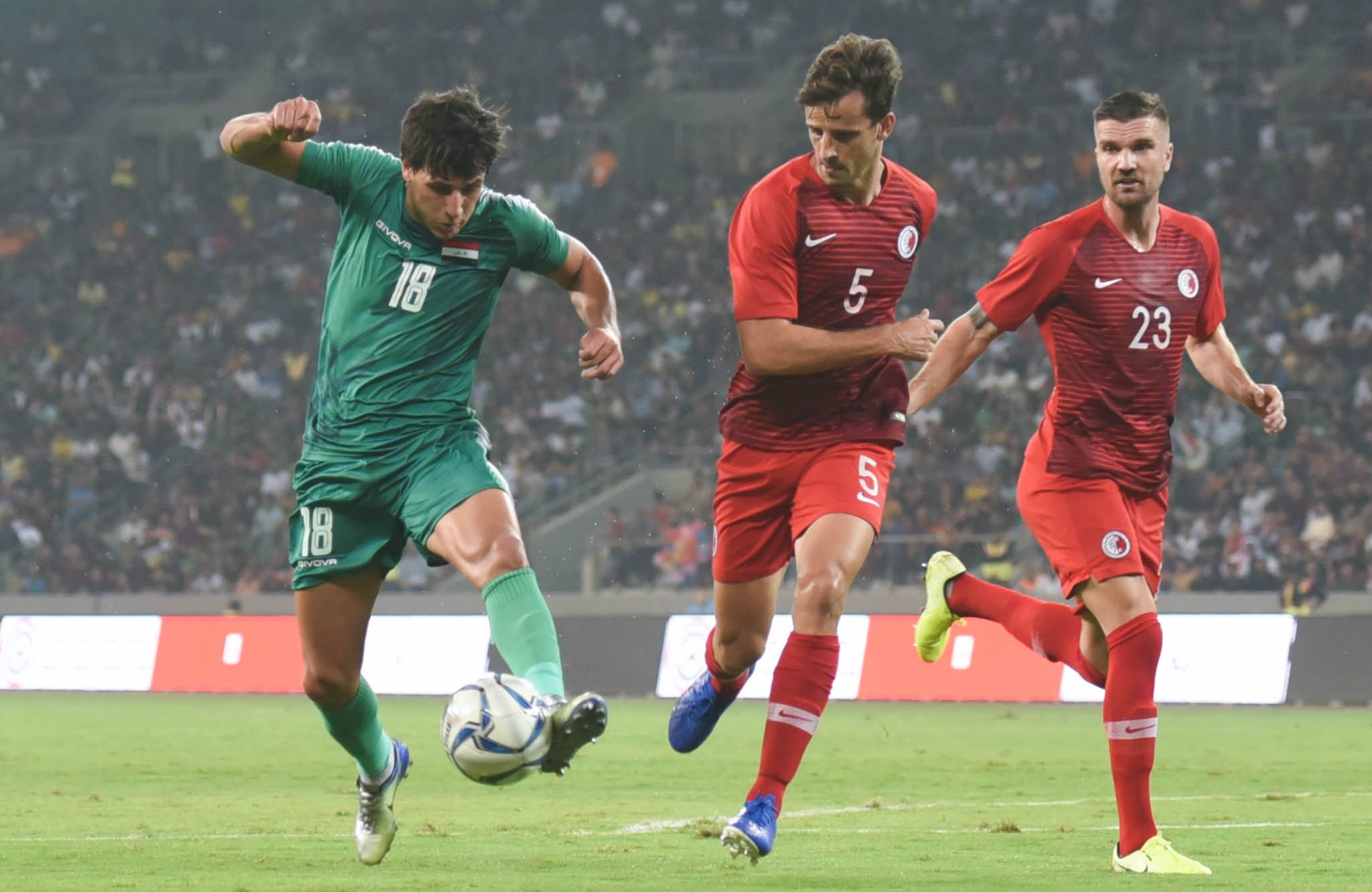 World cup qualifer, Hong Kong lost 0：2 to Iraq.