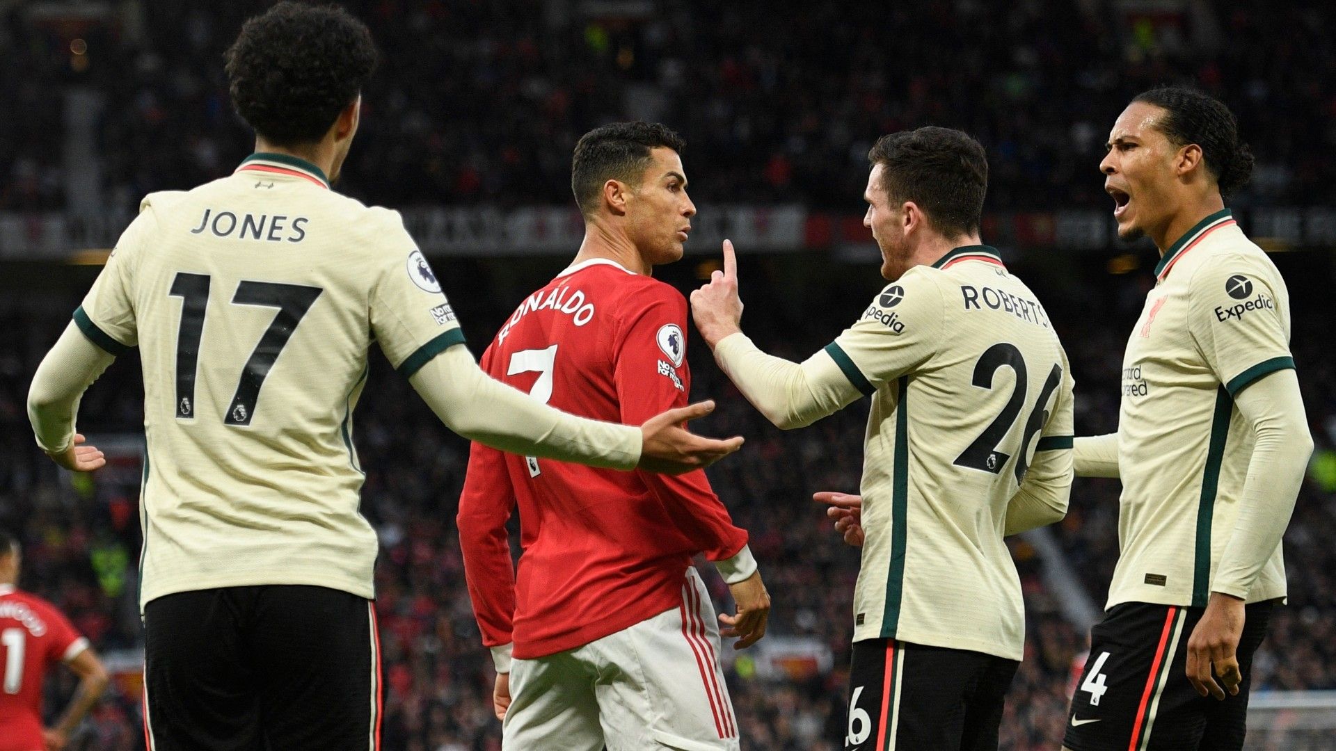 Cristiano Ronaldo Andy Robertson Virgil van Dijk Curtis Jones Manchester United Liverpool 2021-22