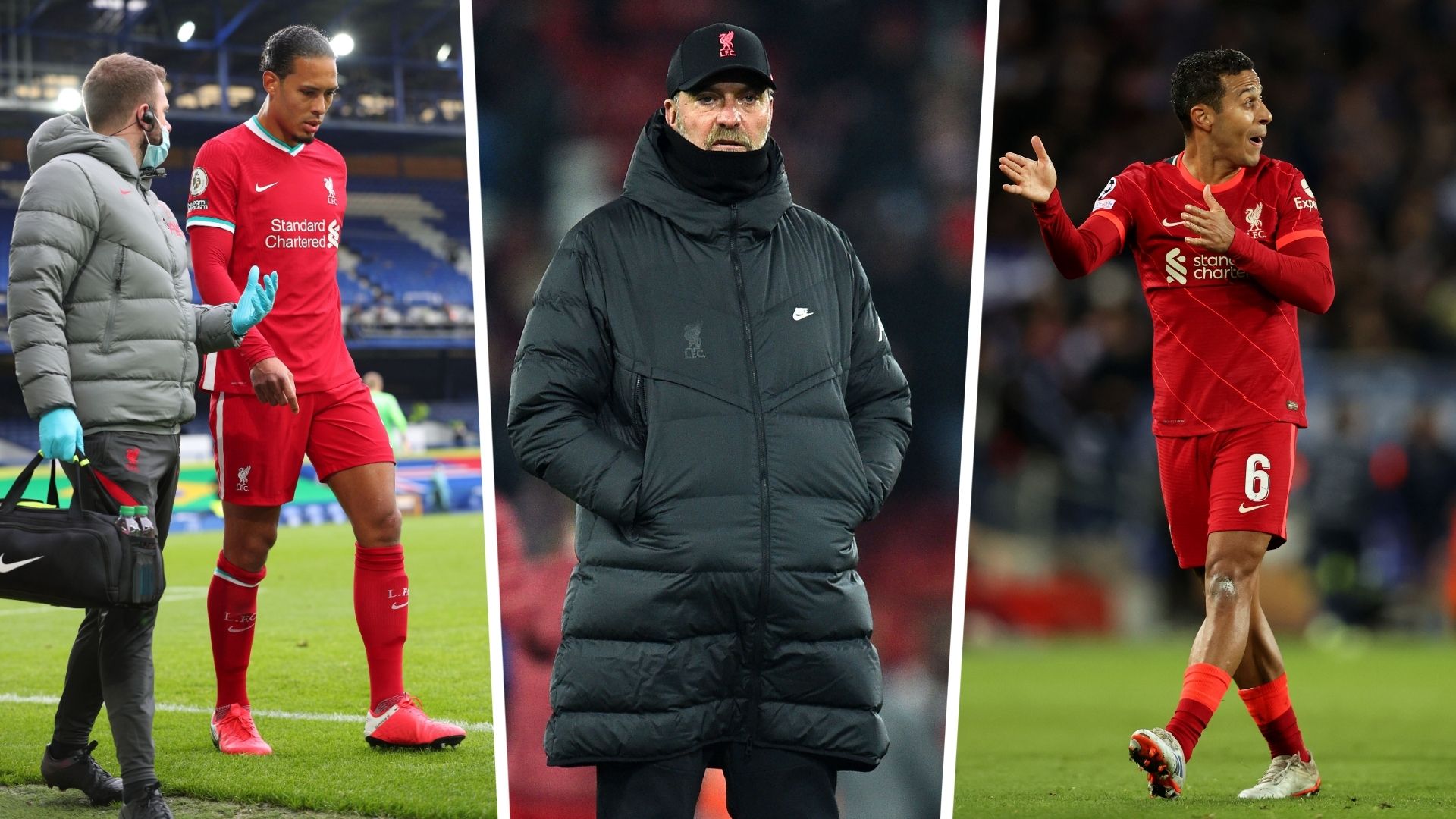 Virgil Van Dijk, Jurgen Klopp, Thiago Alcantara