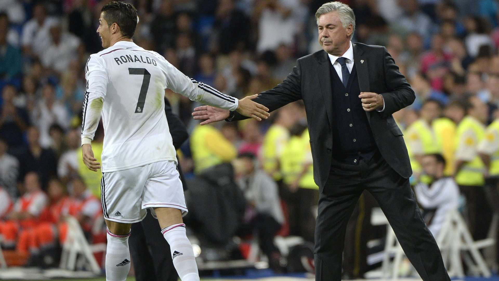 Carlo Ancelotti and Cristiano Ronaldo