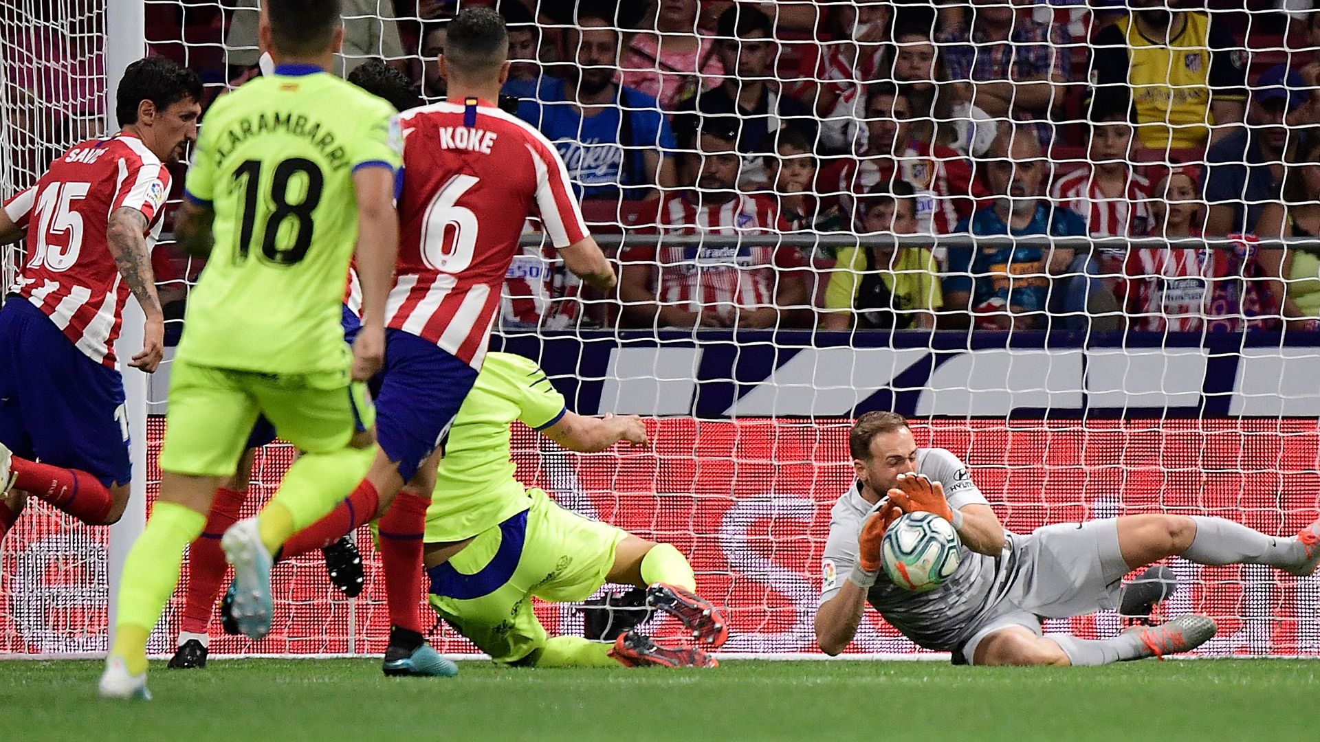 Oblak, Koke y Savic, Atlético de Madrid