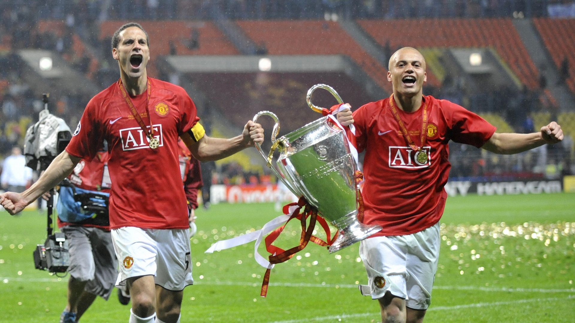 Rio Ferdinand Wes Brown Manchester United 2008 Champions League