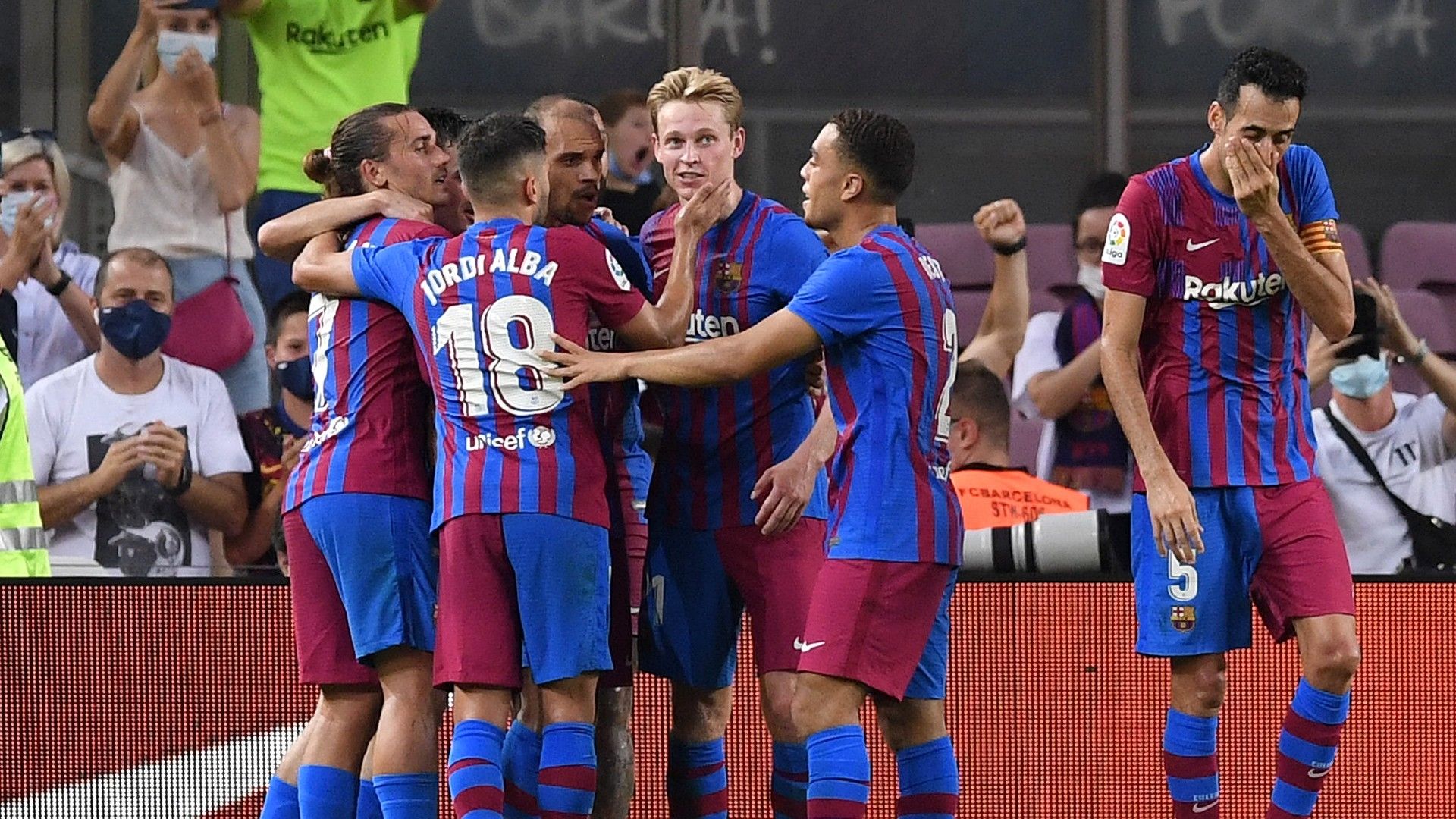 Martin Braithwaite Barcelona vs Real Sociedad La Liga 2021-22