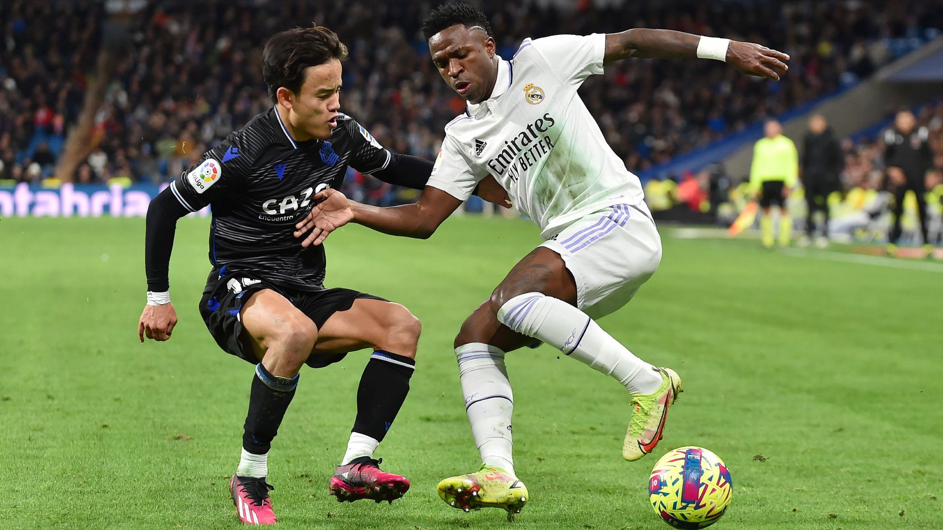 TAKEFUSA KUBO REAL SOCIEDAD EDER MILITAO REAL MADRID LALIGA 29012023