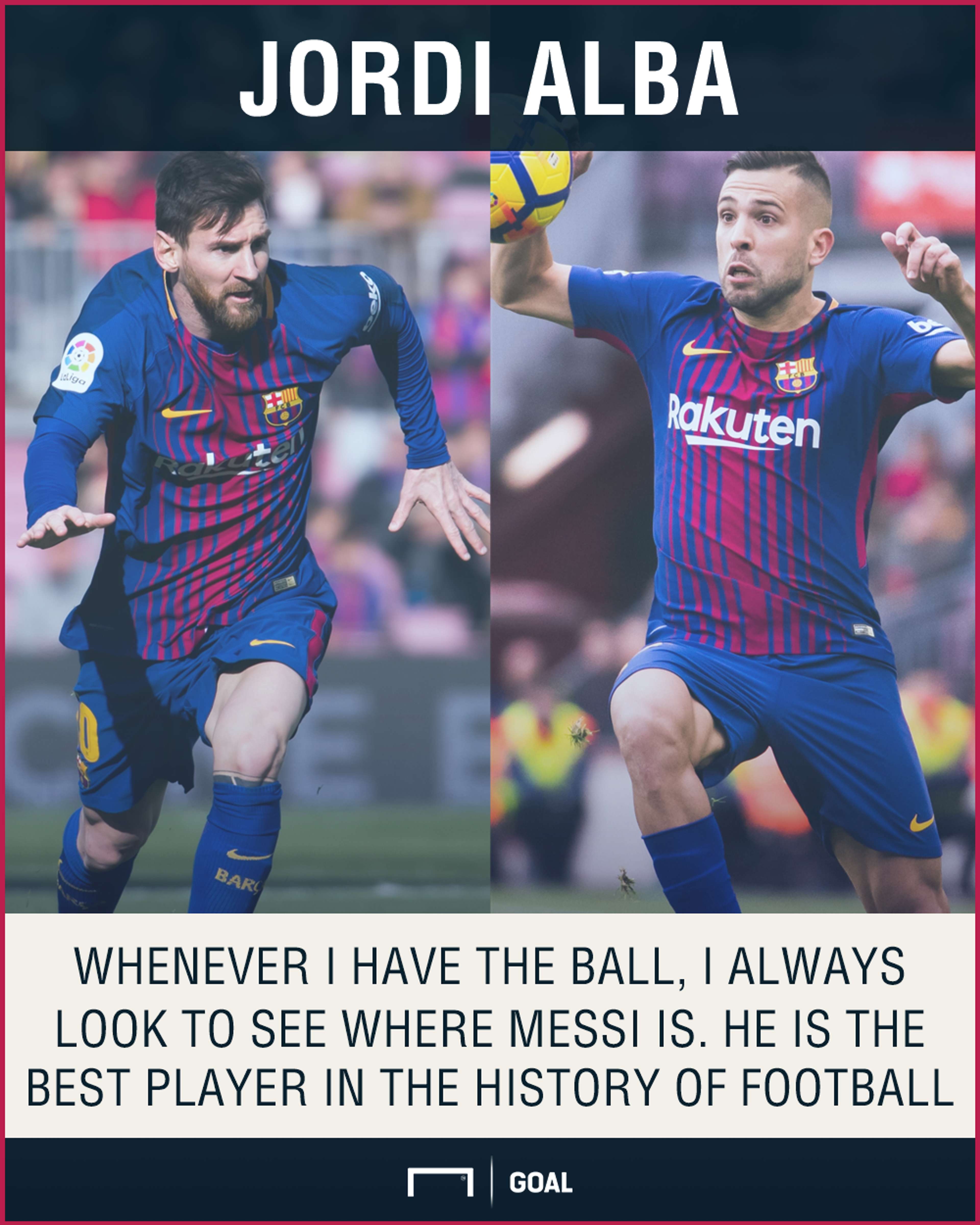 Jordi Alba Lionel Messi Barcelona best in history