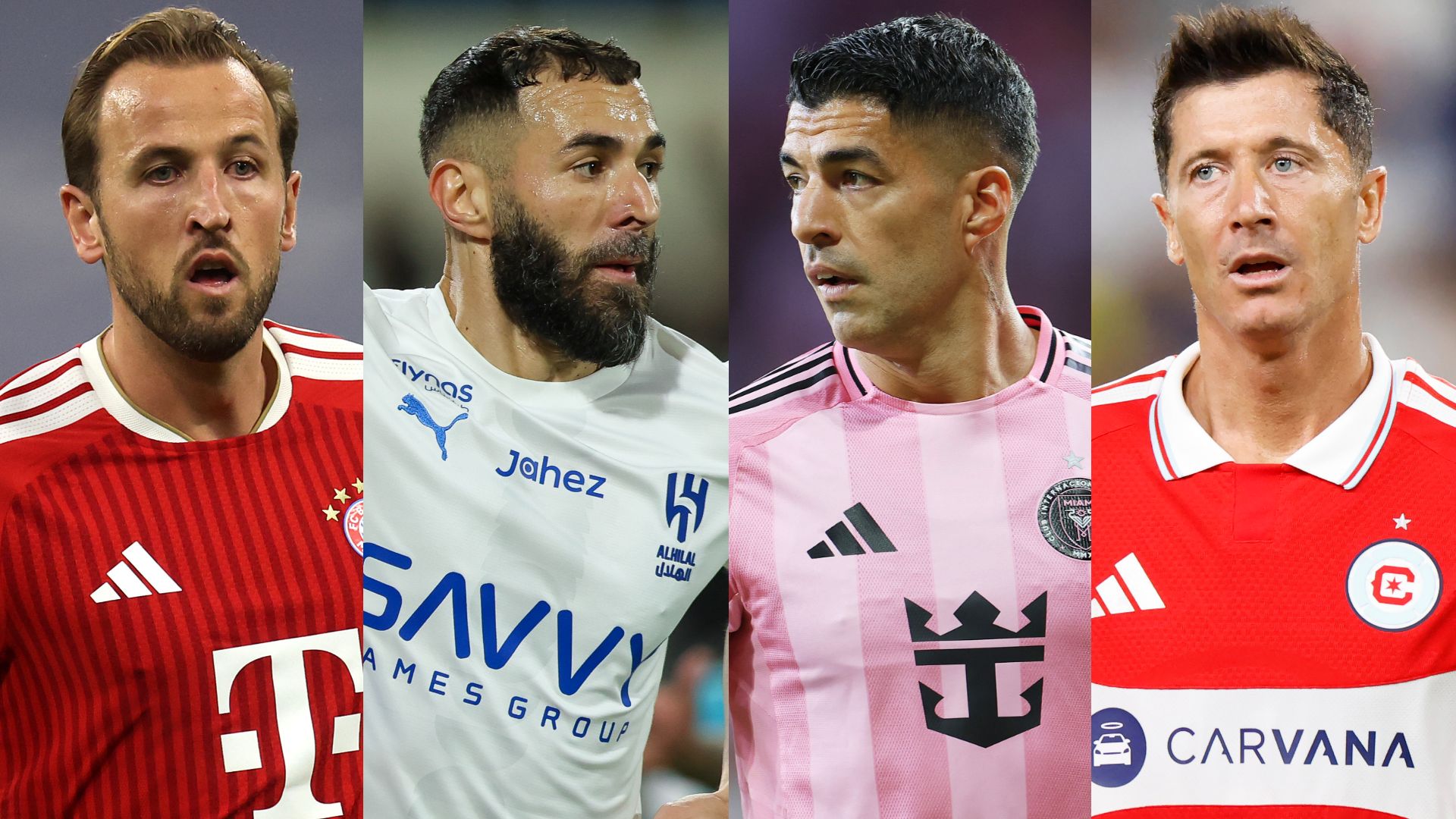 Harry Kane Karim Benzema Luis Suarez Robert Lewandowski