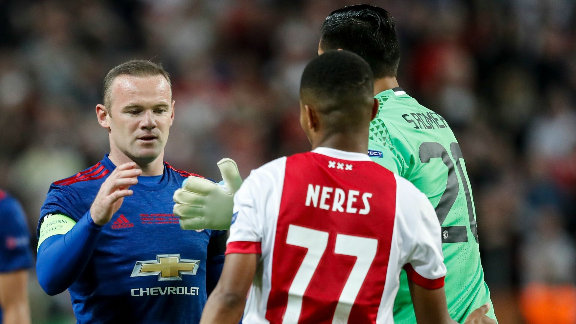 Wayne Rooney, David Neres, Ajax - Manchester United, Europa League, 05242017