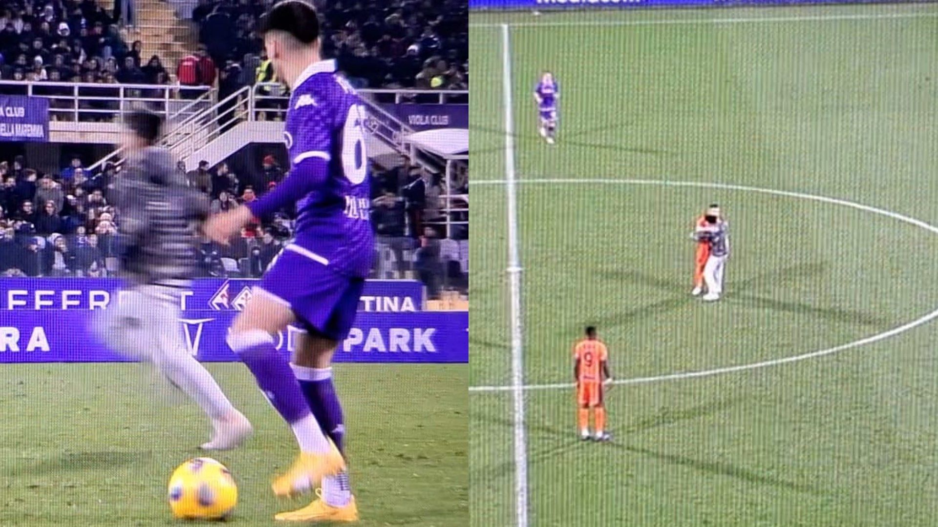 Invasione campo Fiorentina Inter