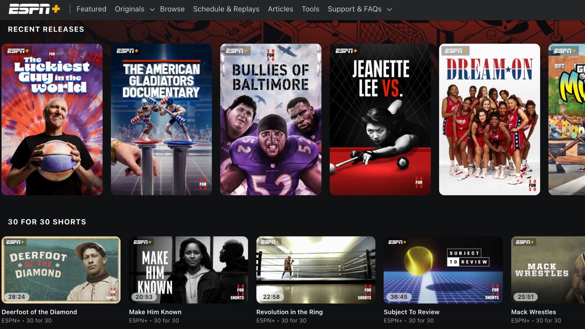 ESPN+ 30 for 30