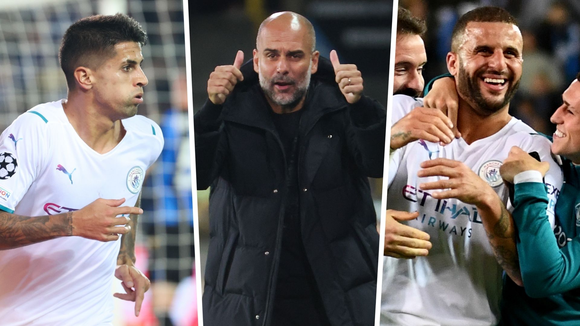 Cancelo Guardiola Walker Manchester City GFX