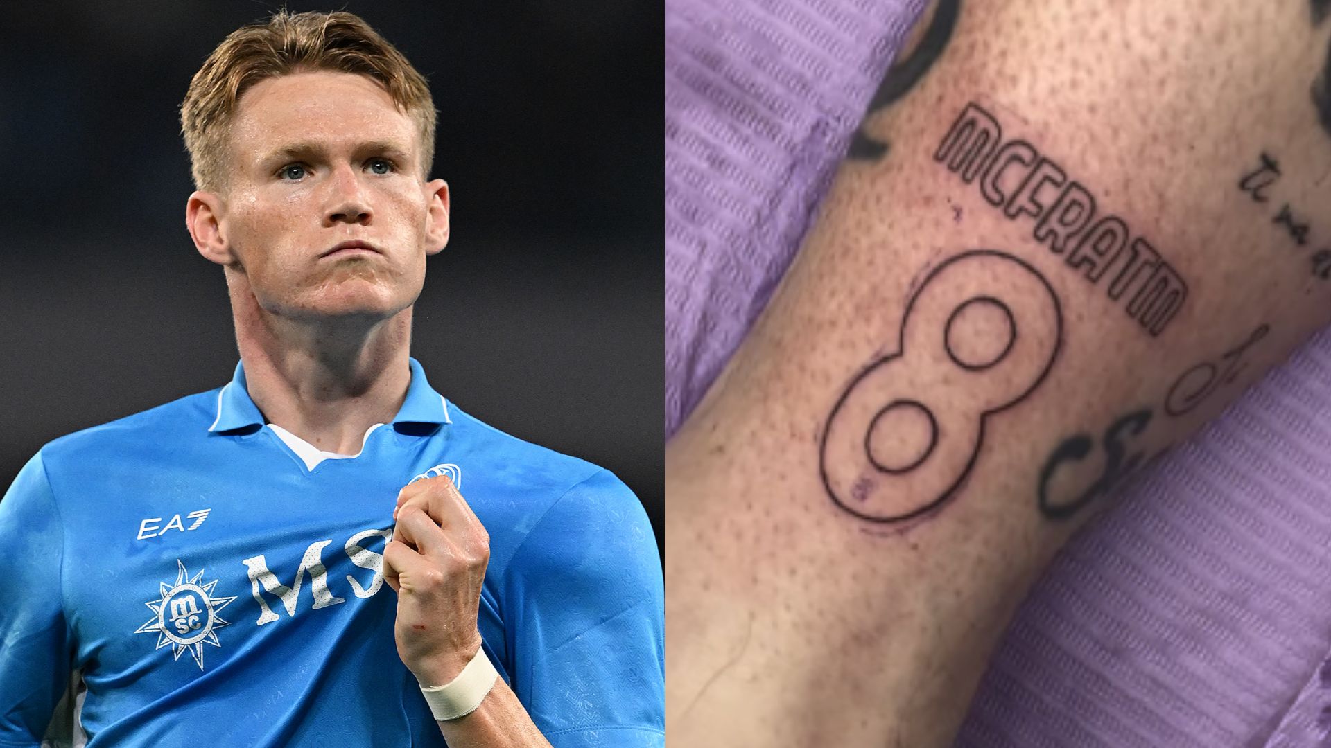 Scott McTominay Napoli fan tattoo