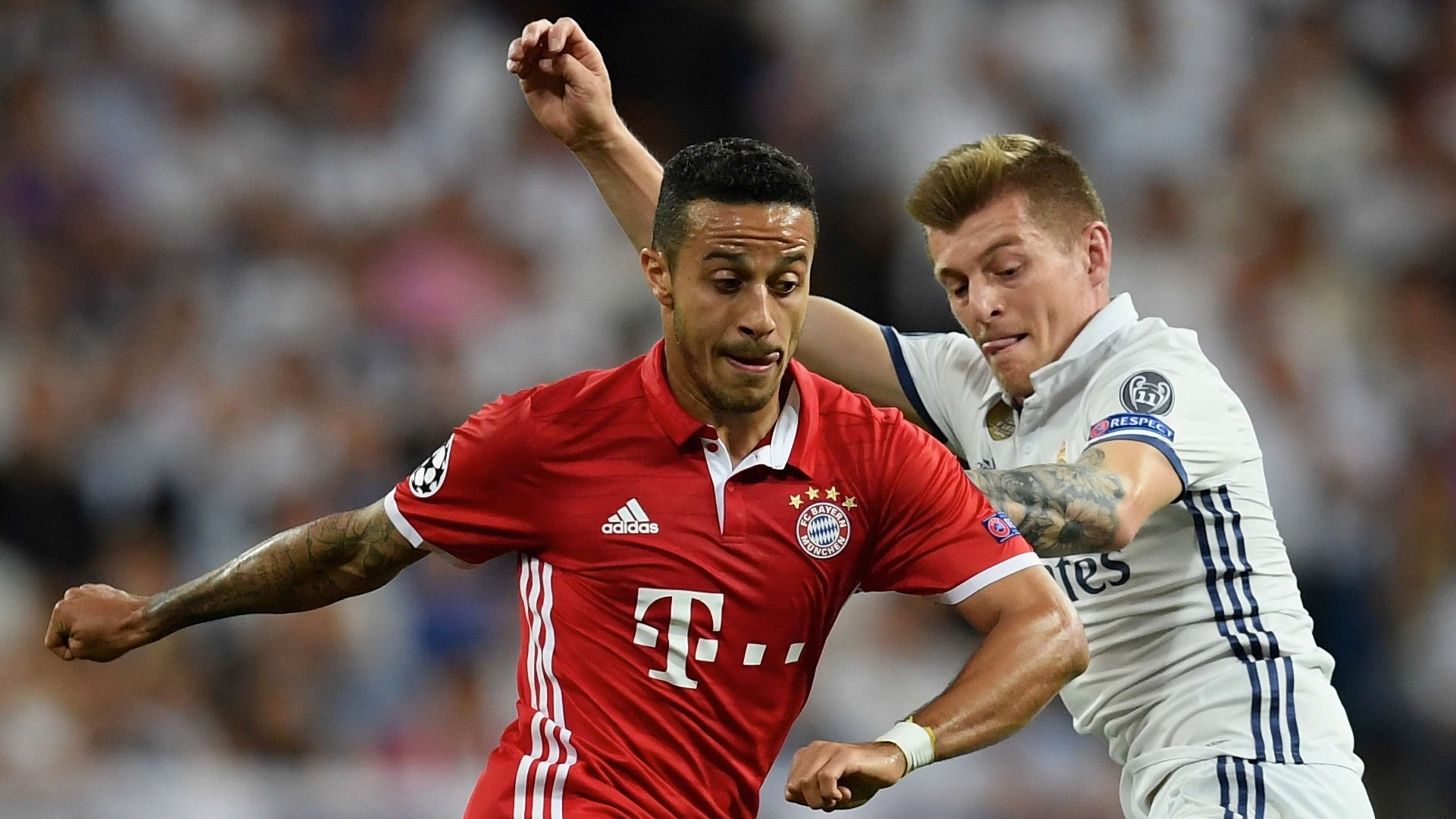 Thiago Alcantara Toni Kroos Real Madrid Bayern Munich UCL 18042017